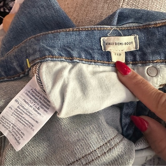 Madewell Cali Demi-Boot Jeans in Fleetwood Wash Size 24P - Picture 7 of 8